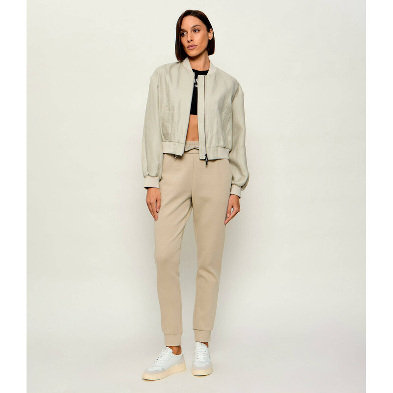 Armani Exchange Lněná bunda bomber | Oversize fit