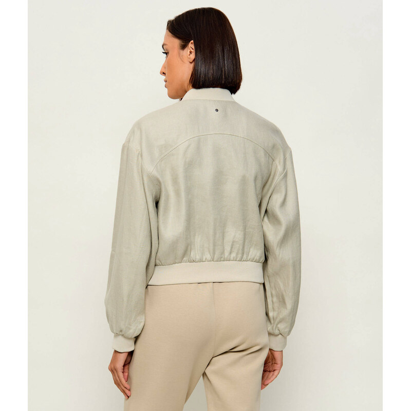 Armani Exchange Lněná bunda bomber | Oversize fit