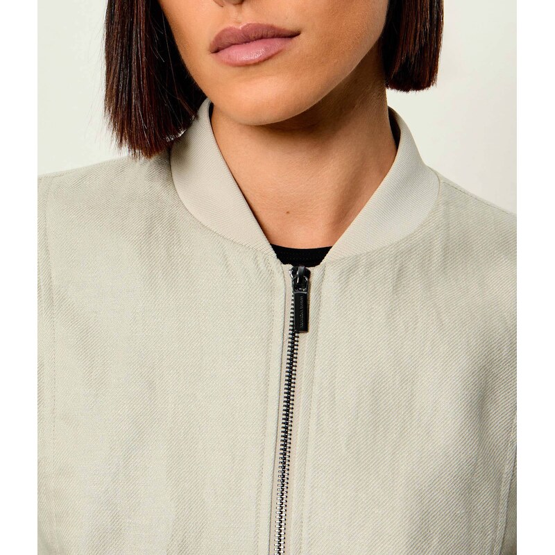 Armani Exchange Lněná bunda bomber | Oversize fit
