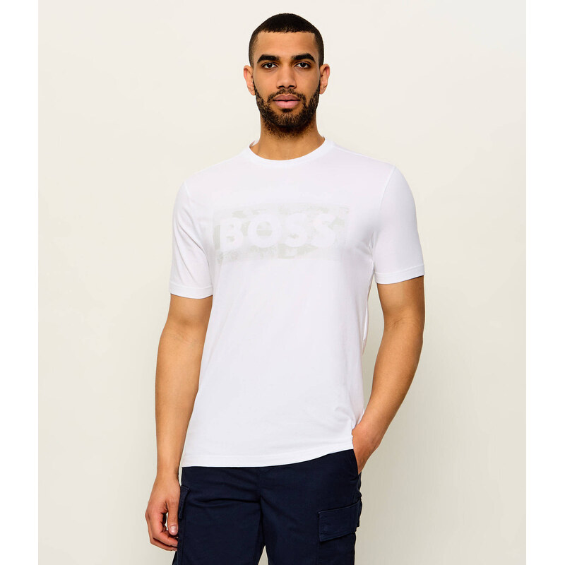 BOSS GREEN Tričko TS_Globe | regular fit | stretch