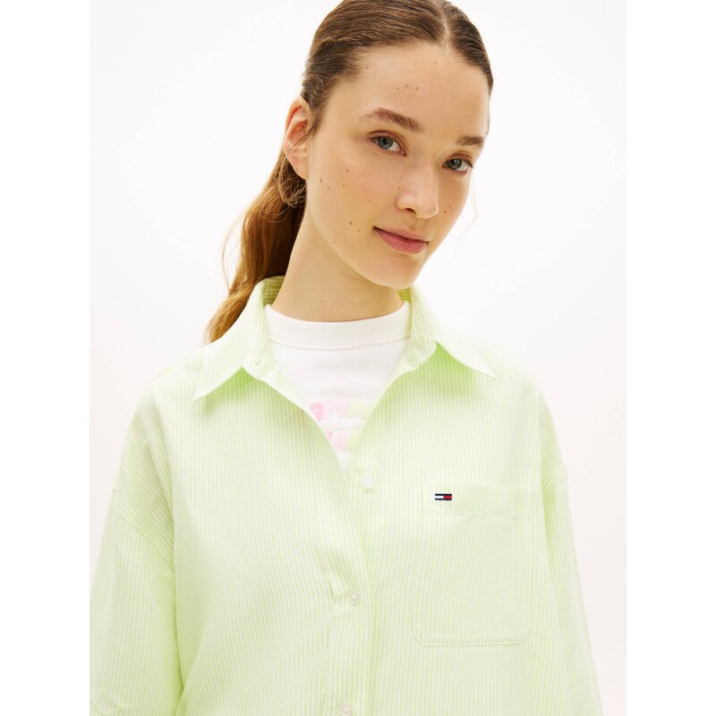 Tommy Jeans Lněná šaty