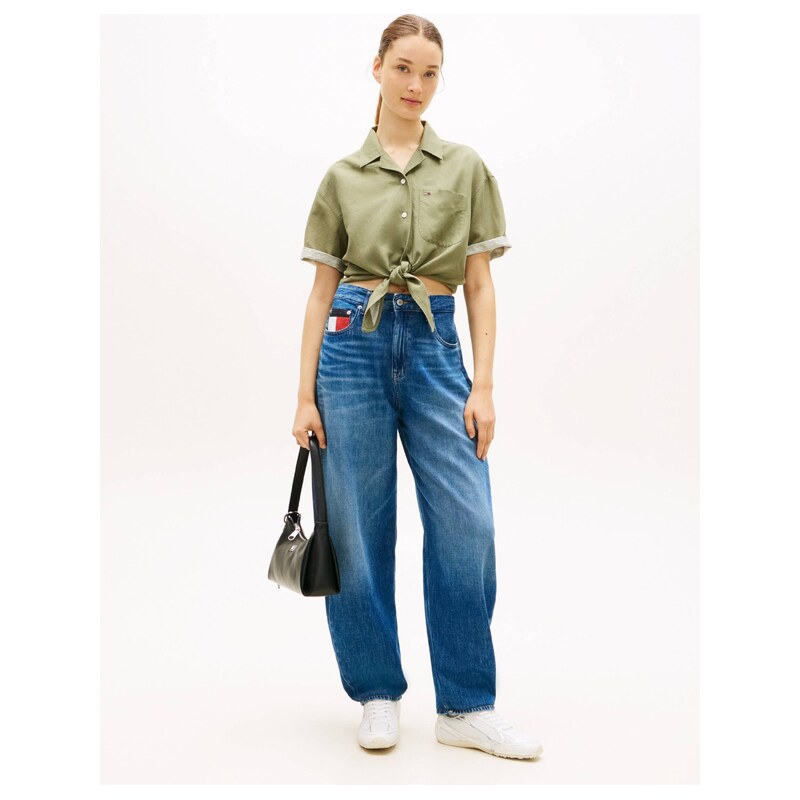 Tommy Jeans Lněná košile | Cropped Fit