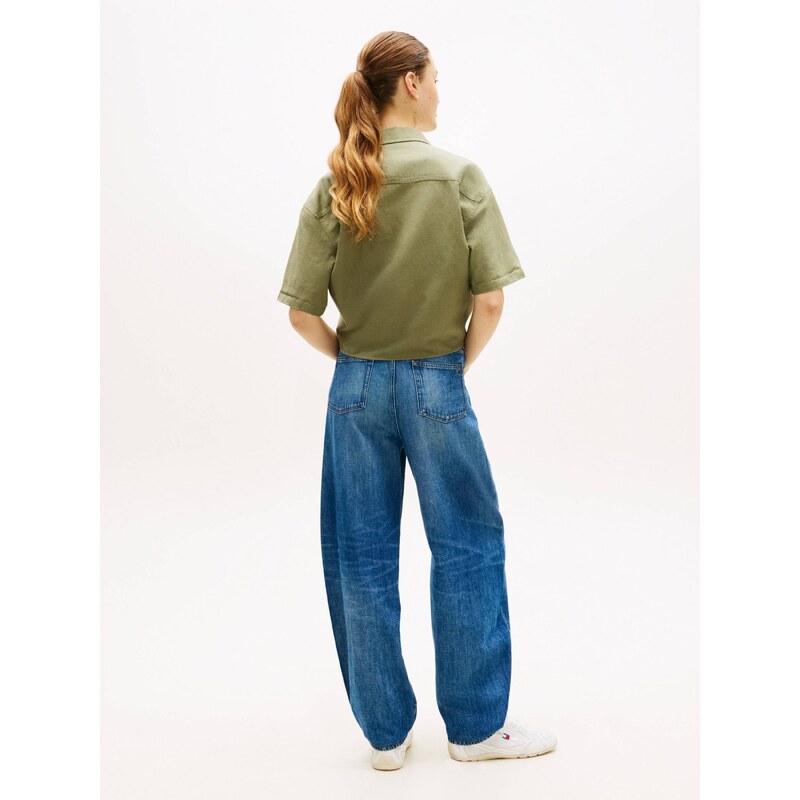 Tommy Jeans Lněná košile | Cropped Fit