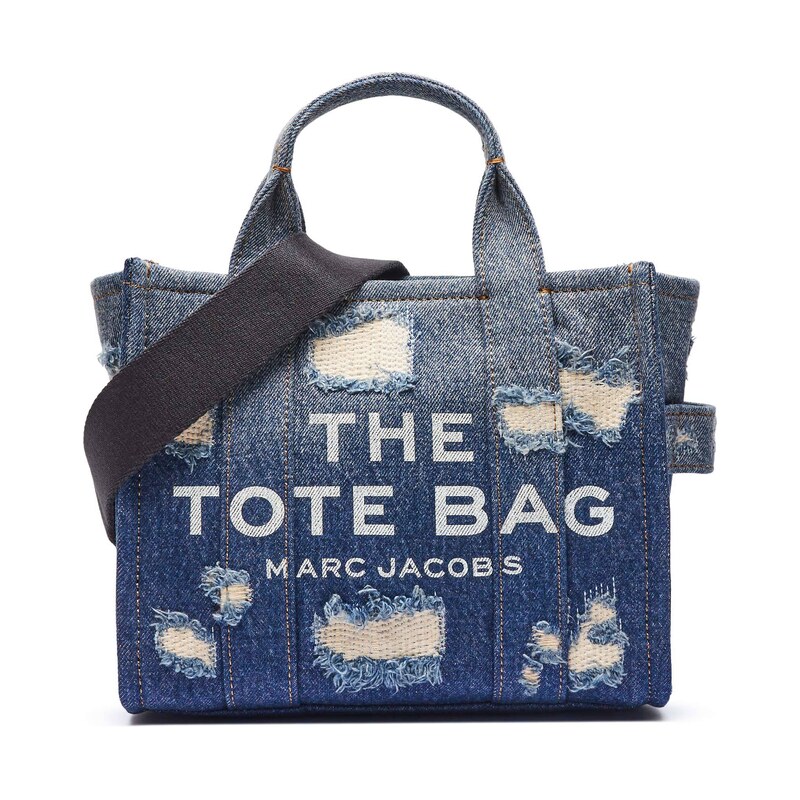 Marc Jacobs Džínový kufřík The Rip And Repair Denim Small Tote Bag 107648229