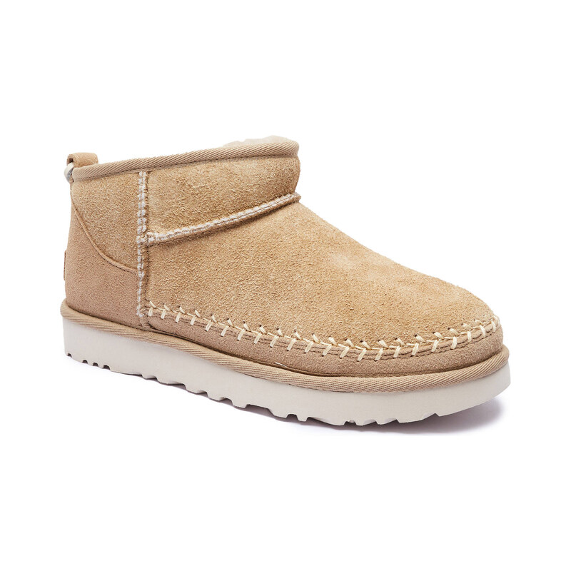 UGG Sněhule W CLASSIC ULTRA MINI BIARRITZ | semiš 107648305
