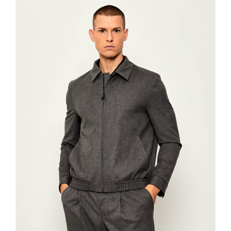 HUGO Bunda Hellys241F1X | Modern fit | s příměsí vlny