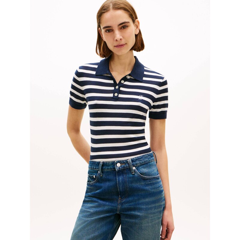 Tommy Hilfiger Polokošile | Slim Fit |s příměsí hedvábí