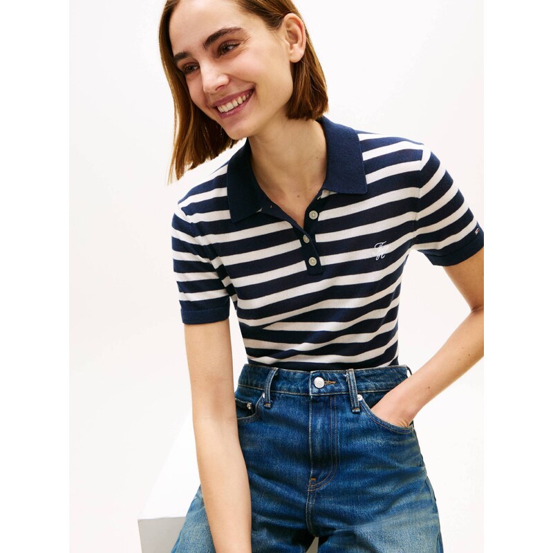 Tommy Hilfiger Polokošile | Slim Fit |s příměsí hedvábí