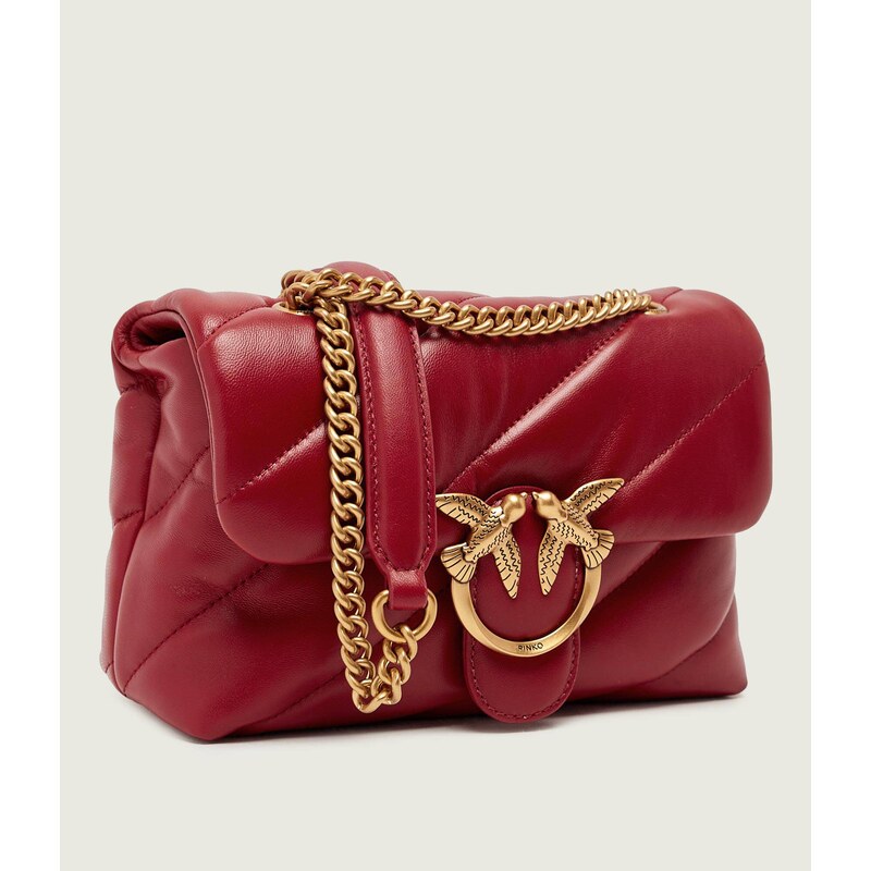 Pinko Kožená kabelka na rameno LOVE PUFF MINI