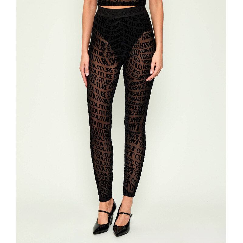 Versace Jeans Couture Legíny TULLE FLOCK LIQUIFY | Slim Fit 107426531