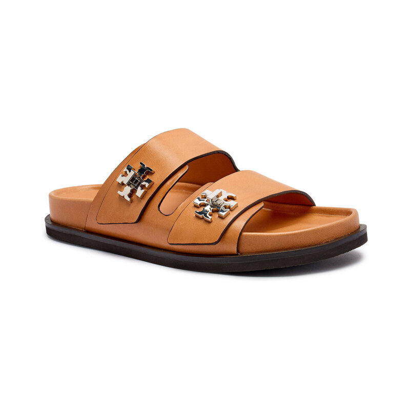 TORY BURCH Kožené pantofle T LOCK