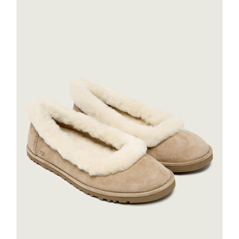 UGG Baleríny ZORA | shearling | semiš | s přídavkem vlny