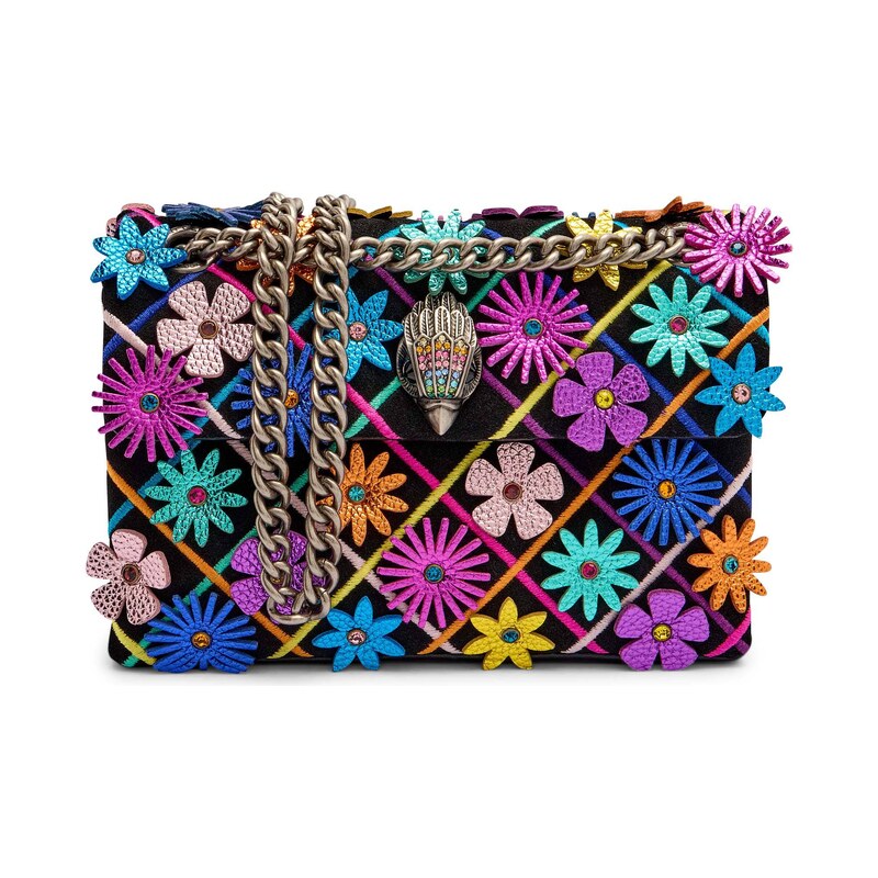 Kurt Geiger Kůžoná kabelka na rameno MINI KENSINGTON FLOWERS 107284243