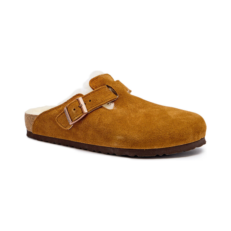 Birkenstock Pantofle typu mules Boston VL | shearling | semiš |