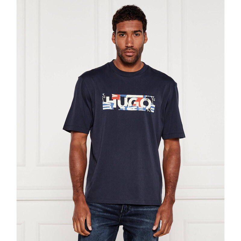 Hugo Blue Tričko Nugix | Loose fit