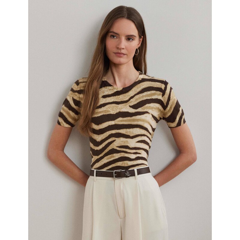 LAUREN RALPH LAUREN Lněný svetr EYELAH | Slim Fit