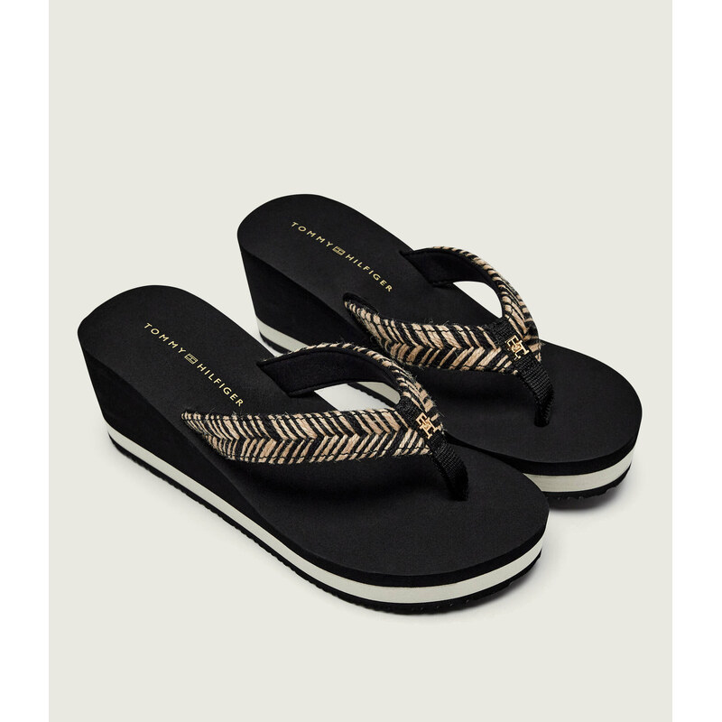 Tommy Hilfiger Žabky SUMMER přidáním lnu