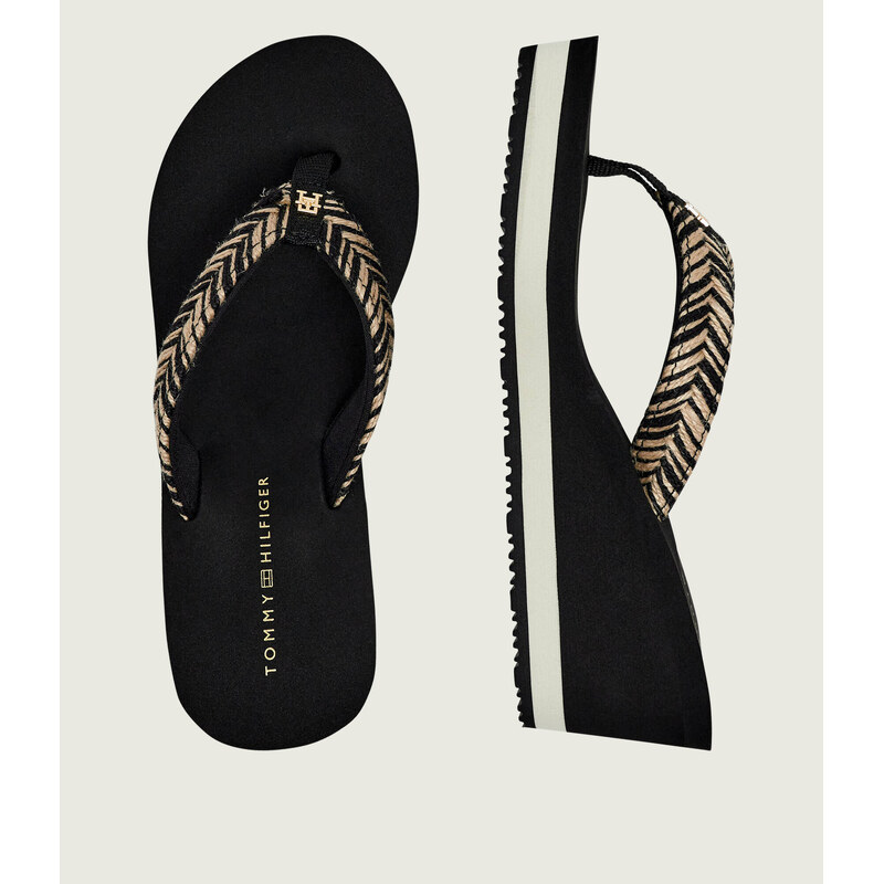 Tommy Hilfiger Žabky SUMMER přidáním lnu