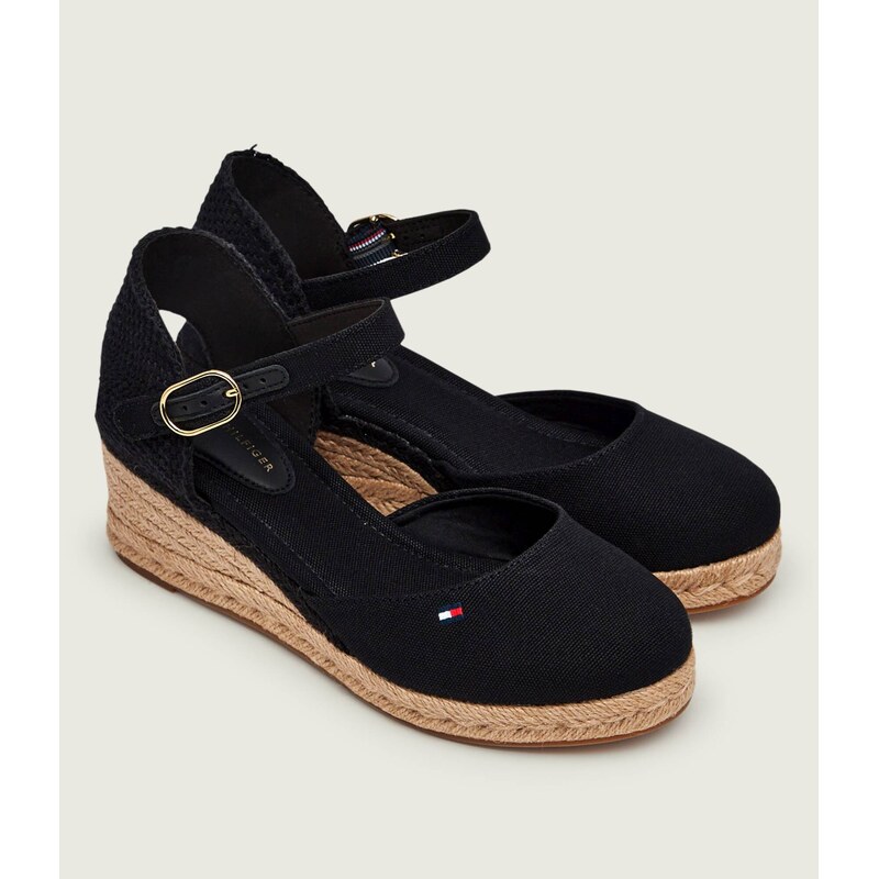 Tommy Hilfiger Boty na klínku s přídavkem kůže