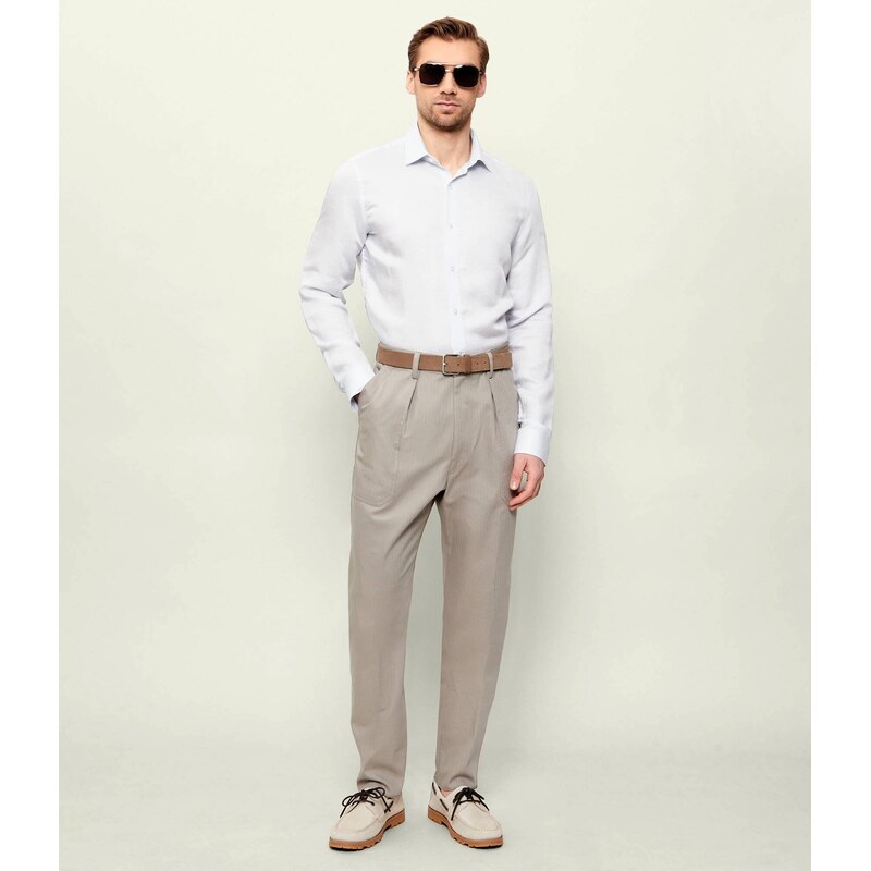 Calvin Klein Lněná košile | Slim Fit