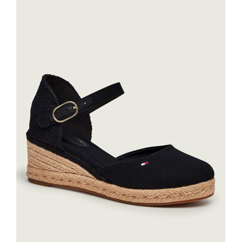 Tommy Hilfiger Boty na klínku s přídavkem kůže
