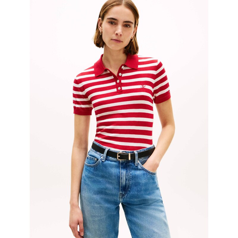 Tommy Hilfiger Polokošile | Slim Fit |s příměsí hedvábí