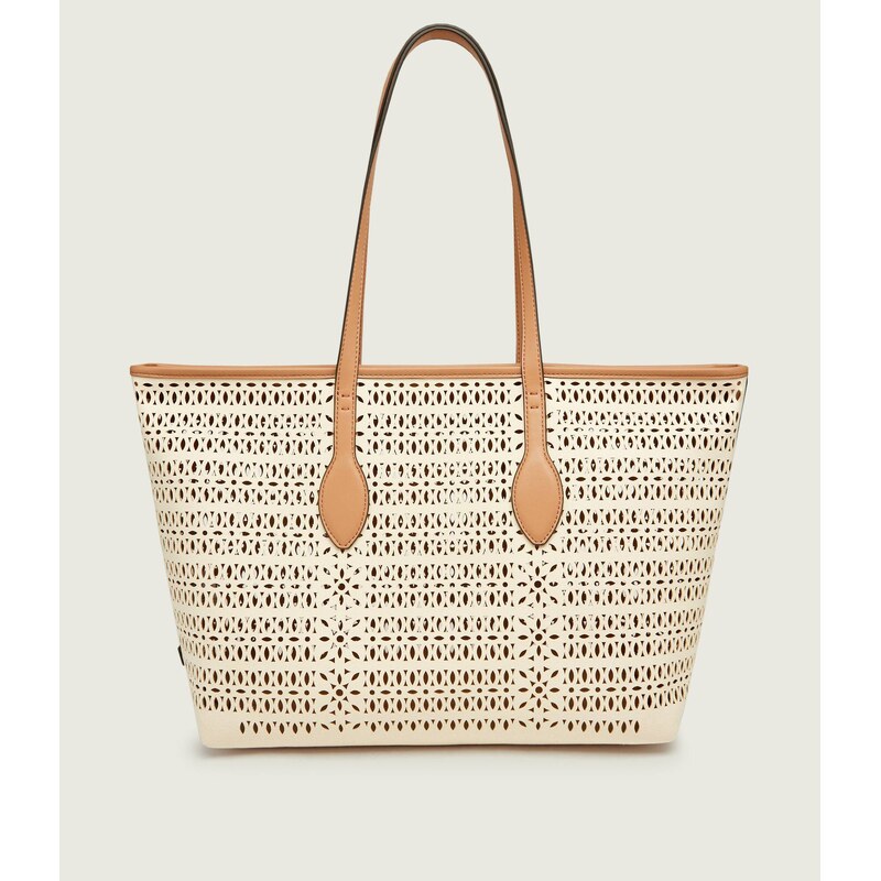 GIANNI CHIARINI Kabelka shopper MASHUP s přídavkem kůže
