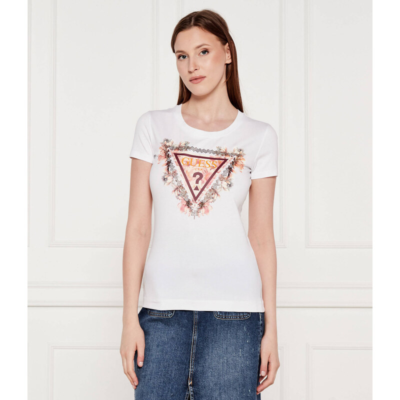 GUESS Tričko FLOWERS | Regular Fit