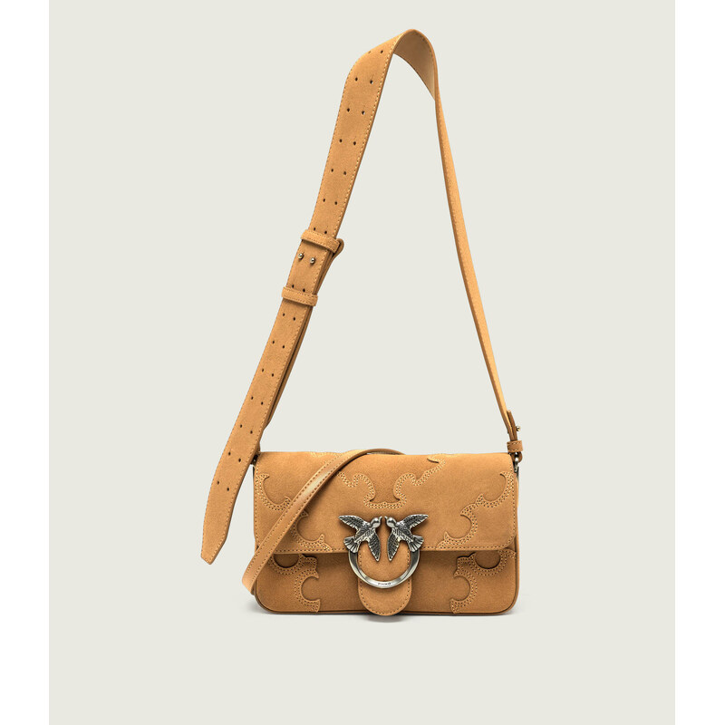 Pinko Kabelka na rameno LOVE ONE SLOUCHY MINI | semiš