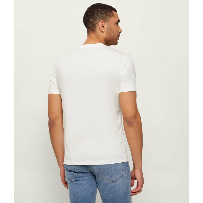 Emporio Armani Tričko | Slim Fit |s příměsí hedvábí
