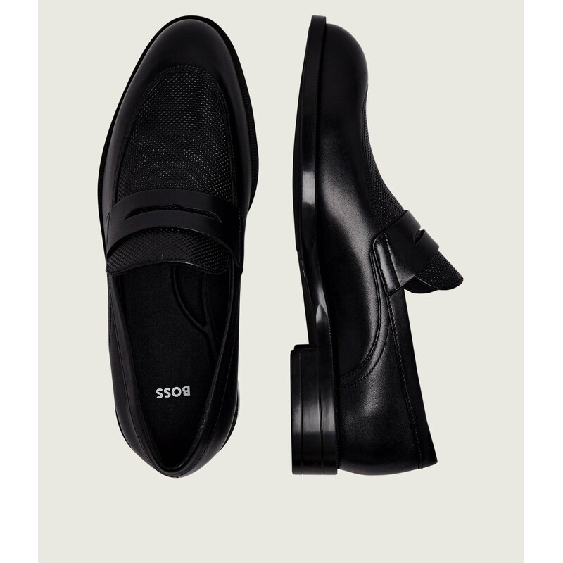 BOSS BLACK Kožené mokasíny Tayil_Loaf_bupf