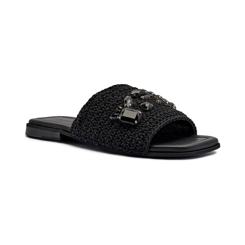INUIKII Pantofle WOVEN STRAP STONES s přídavkem kůže