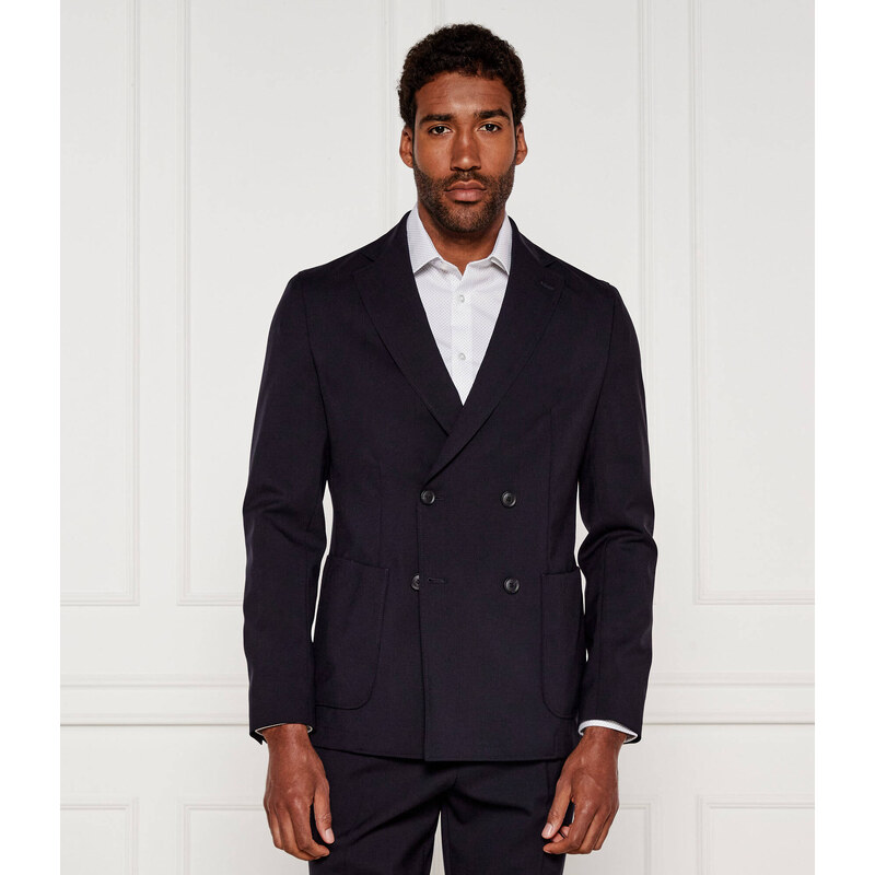 BOSS BLACK Vlněná sako C-Hanry-DB | Slim Fit