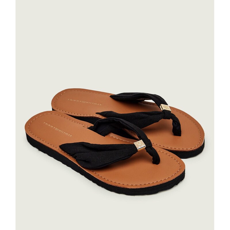 Tommy Hilfiger Žabky s přídavkem kůže