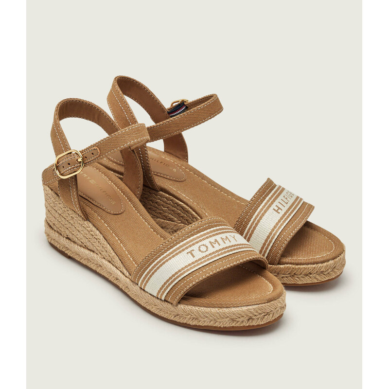 Tommy Hilfiger Boty na klínku s přídavkem kůže