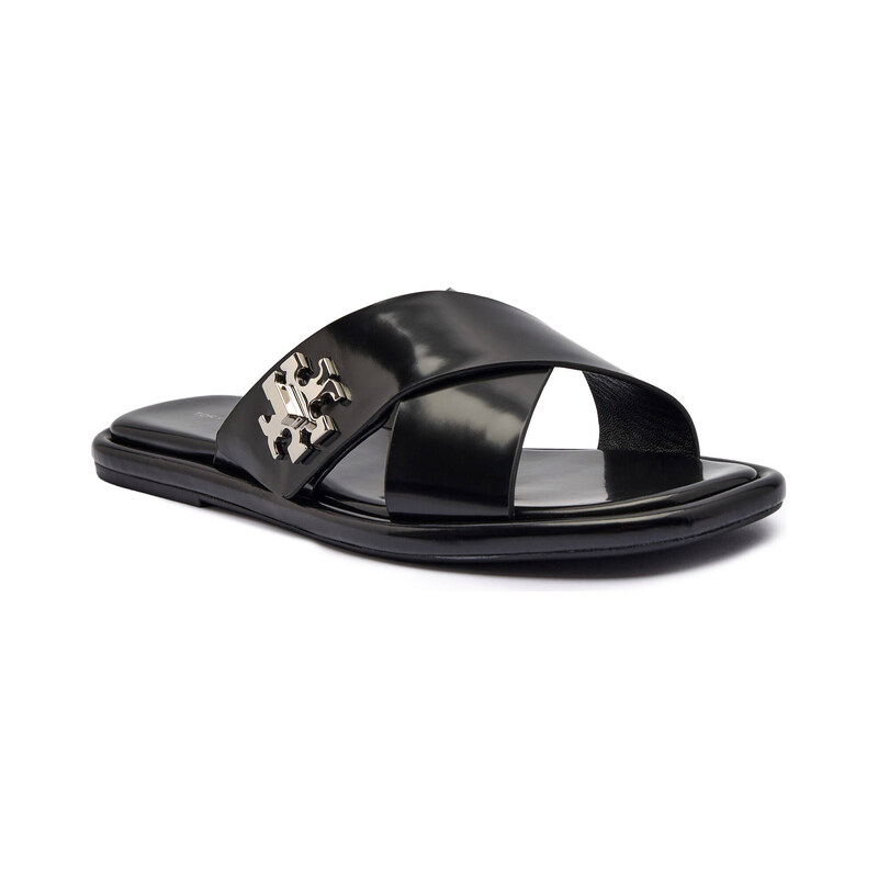 TORY BURCH Kožené pantofle T LOCK