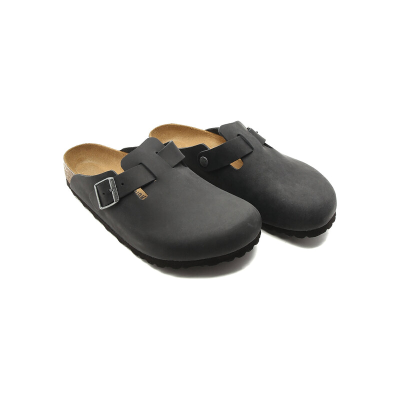 Birkenstock Kožené pantofle typu mules Boston | regular fit