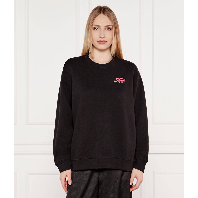 HUGO Mikina Classic Crew_4 | Loose fit froté