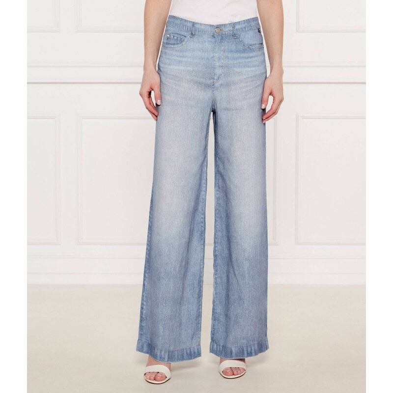 Marc Cain Lněné džíny WARRI | flare fit | high waist