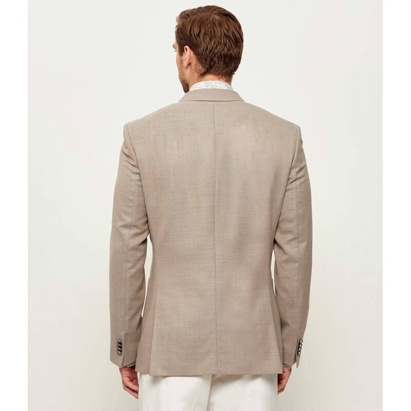BOSS BLACK Vlněná sako H-Hutson-DB-261 | Slim Fit