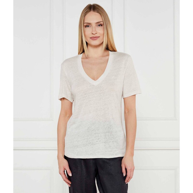 BOSS ORANGE Lněný tričko C_Ela_1 | Regular Fit 105673717