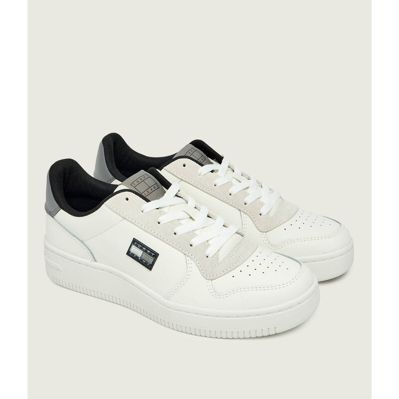 Tommy Jeans Kožené tenisky RETRO BASKET