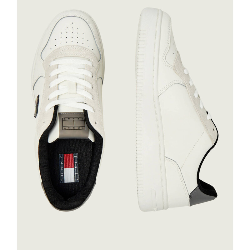 Tommy Jeans Kožené tenisky RETRO BASKET