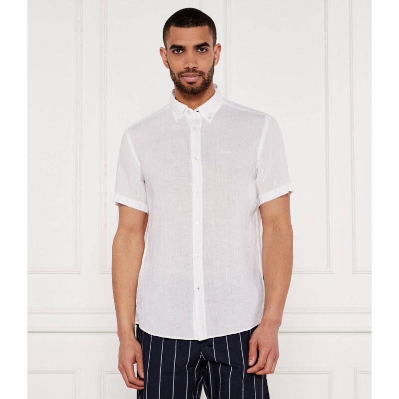 BOSS BLACK Lněná košile H-ROAN-BD-E-SH-C-252 | Slim Fit