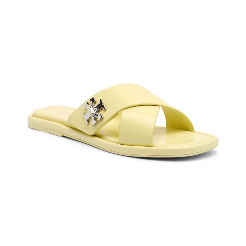 TORY BURCH Kožené pantofle T LOCK