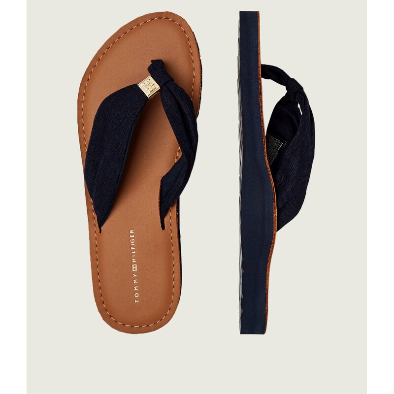 Tommy Hilfiger Žabky s přídavkem kůže