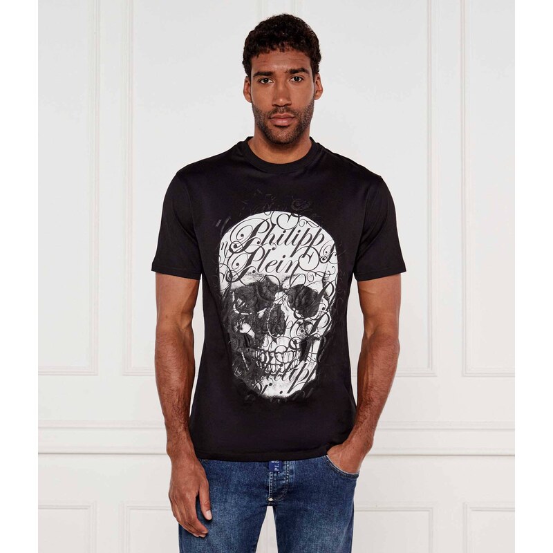 Philipp Plein Tričko Skull Coursive | Regular Fit