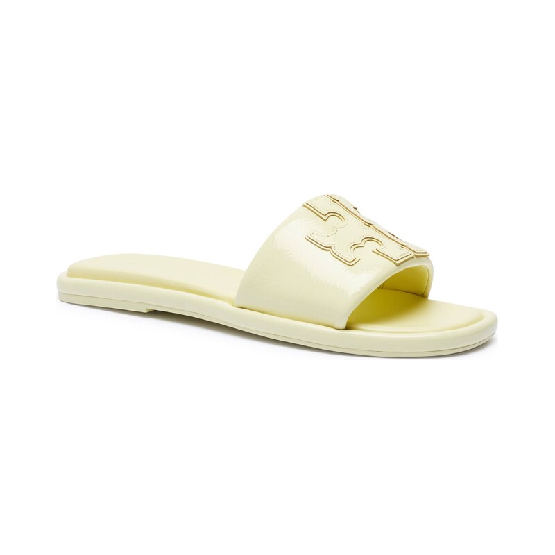 TORY BURCH Kožené pantofle DOUBLE T