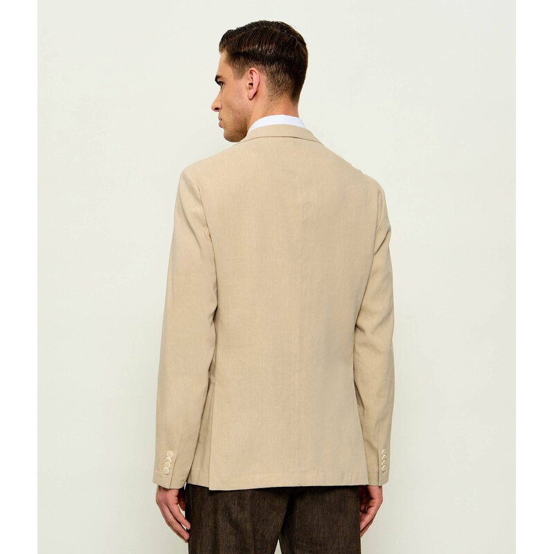 BOSS BLACK Lněná sako P-Hanry-WG-262 | Slim Fit