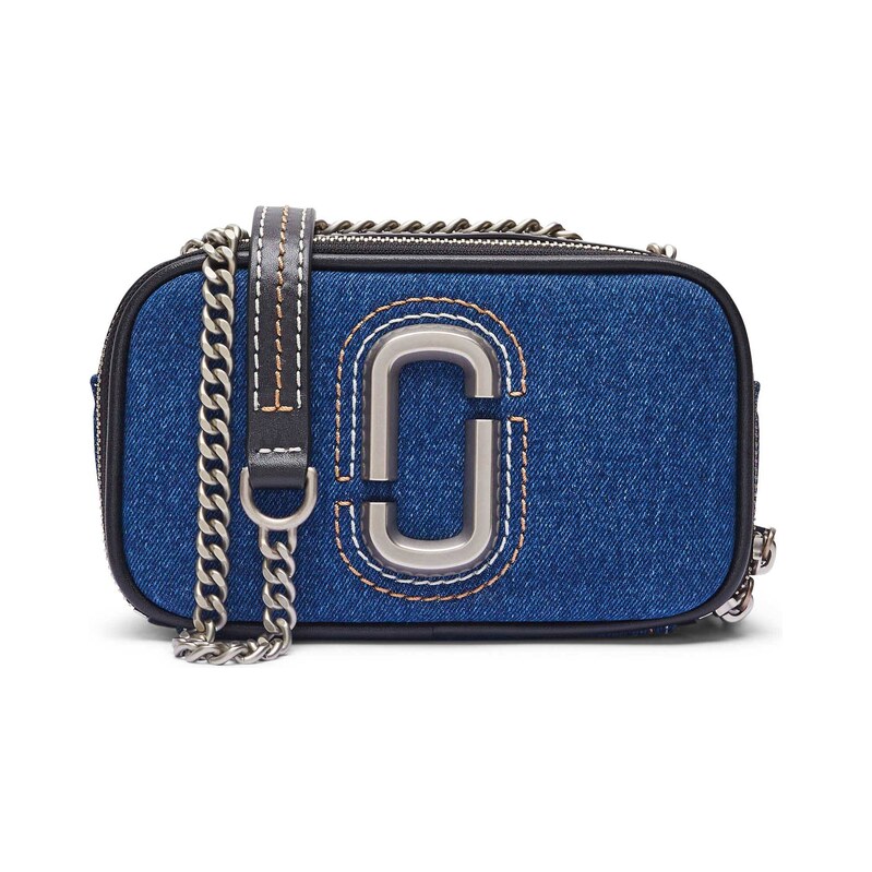 Marc Jacobs Džínová crossbody kabelka THE SNAPSHOT 105493491